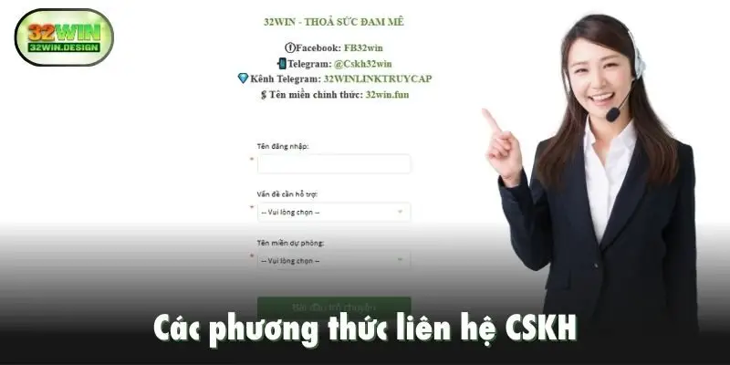 Các phương thức liên hệ CSKH