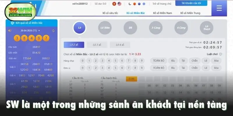 SW là một trong những sảnh ăn khách tại nền tảng