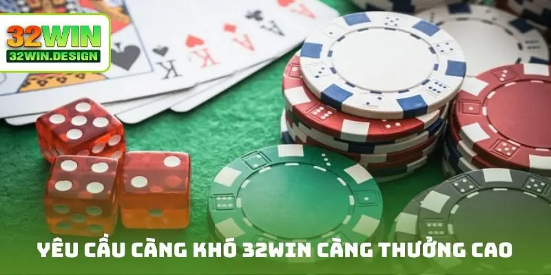 Yêu cầu càng khó 32WIN càng thưởng cao